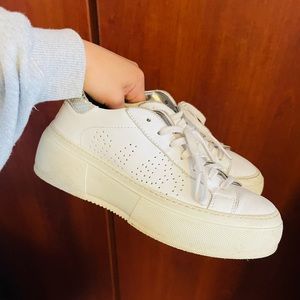 P448 Louise Platform Sneaker in White